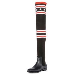 Givenchy- over the knee rubber sock boot
